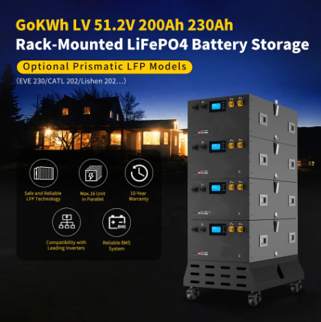 48V 200Ah Lifepo4 Solar Battery 10kwh Power for Home Household