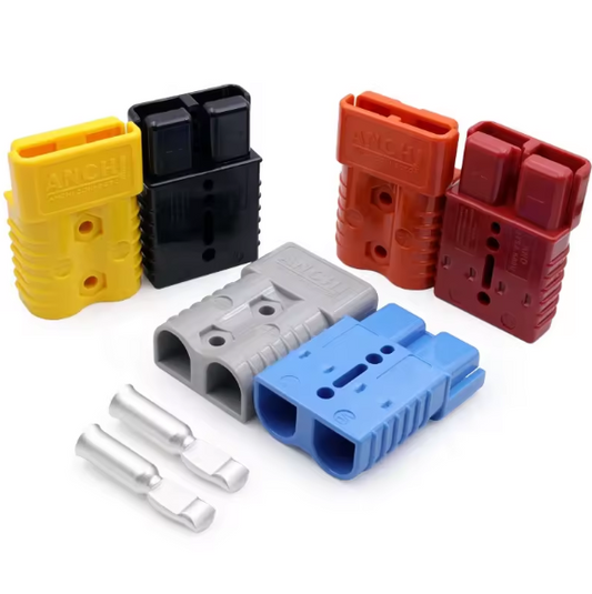 2 PCS 175Amp Battery Connector With Rubber Dust-proof Cover Electric Forklift Quick Connect Battery Plug Kit