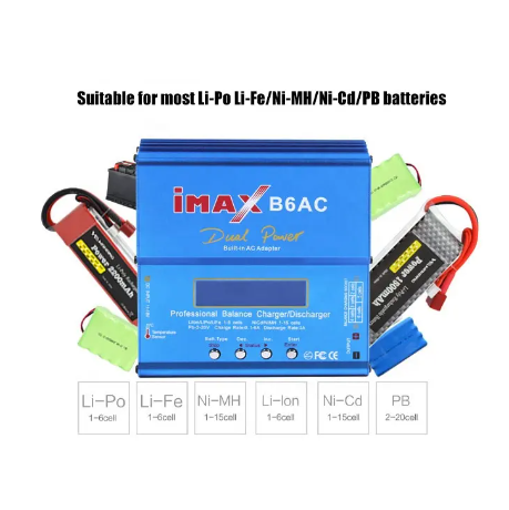 IMAX B6 AC 80W B6AC Charger Dual Power Professional Balance Discharger For Li-ion Nimh Nicd 2-6S RC Lipo Battery