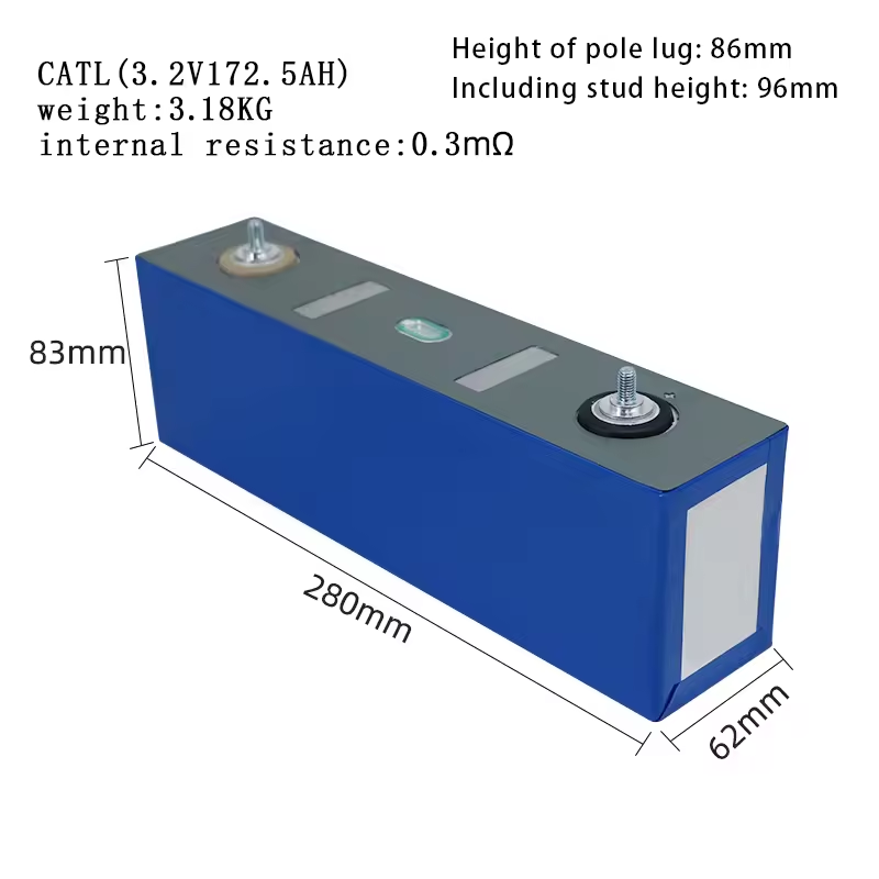 Rechargeable catl 172.5ah lfp prismatic electric car 3.2v lifepo4 lithium ion battery cell