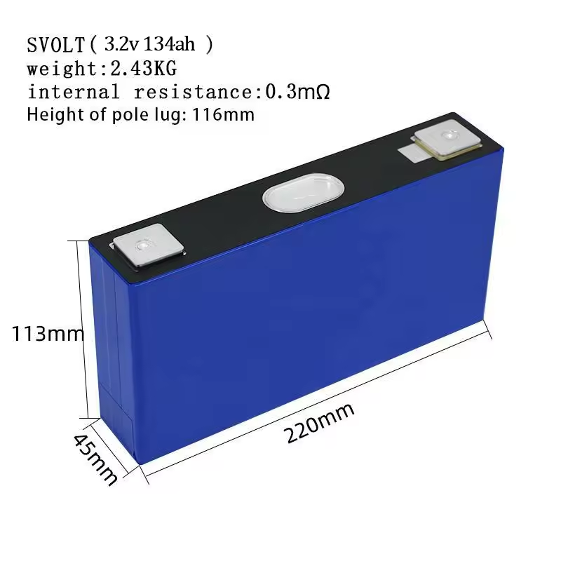 Rechargeable golf cart lfp 134ah lifepo4 batterie cell 3.2v energy storage lithium battery