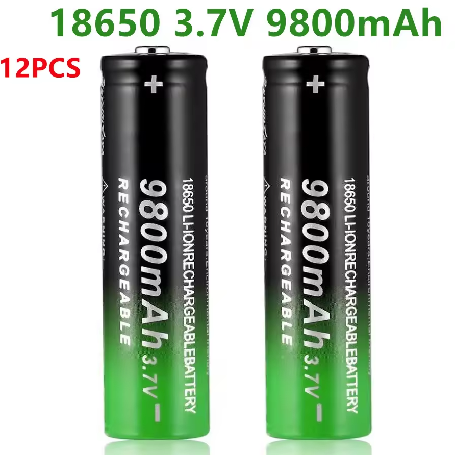 100% New 18650 3.7V 9800mAh Rechargeable Battery For Flashlight Torch headlamp Li-ion Rechargeable Battery drop shipping