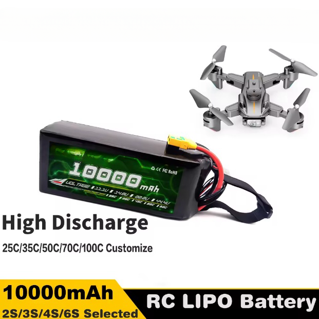 Wholesale Long cycle 3.7v drone battery 35C 3S 7.4V 8000mAh 7000mAh 6000mAh UAV battery for UAV agriculture drone