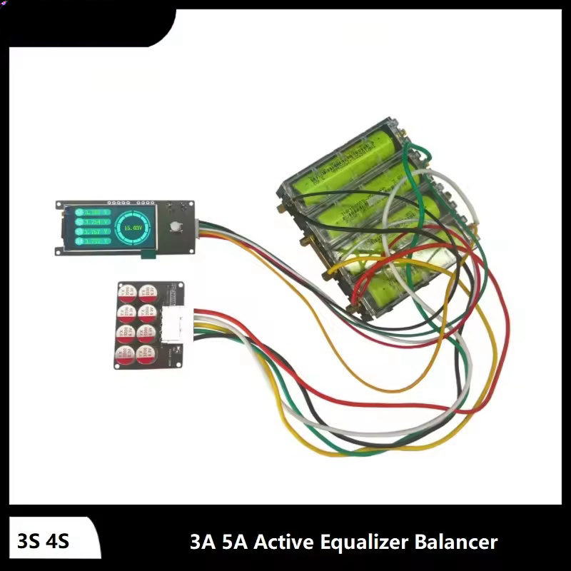 Wholesale Voltage Display Battery Energy Capacitor equalization 3A 5A Active Equalizer Balancer 3S 4S Lifepo4 lipo battery