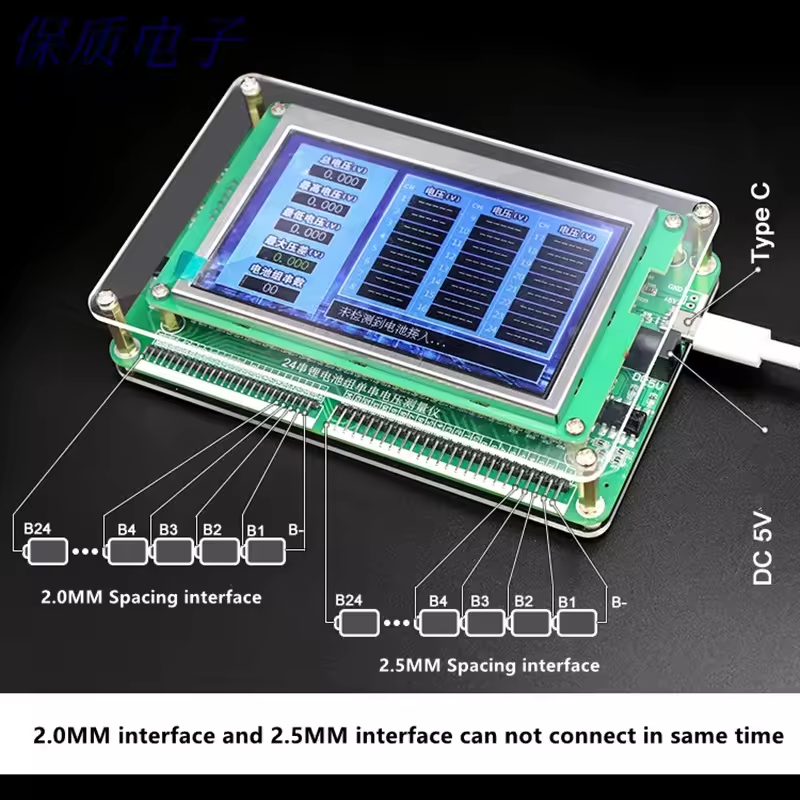 Wholesale 24S lithium battery Voltage tester display show the balance condition in real-time for Lifepo4 lithium battery pack