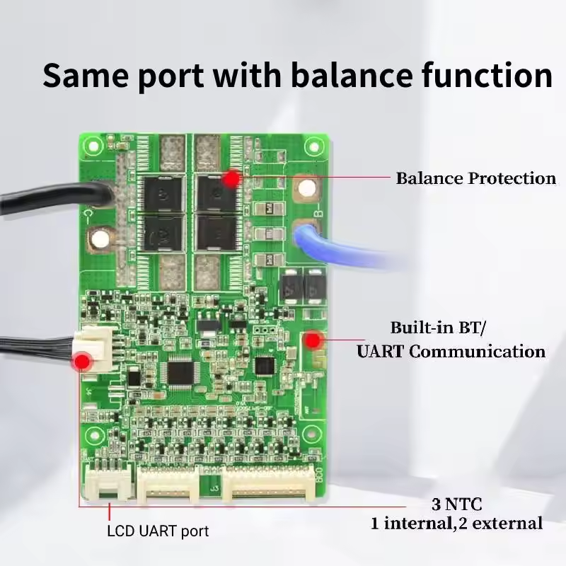 Wholesale Smart BMS 8-24S 40-200A high voltage 48v 200ah 3kw 5kw lithium bms with canbus buzzer