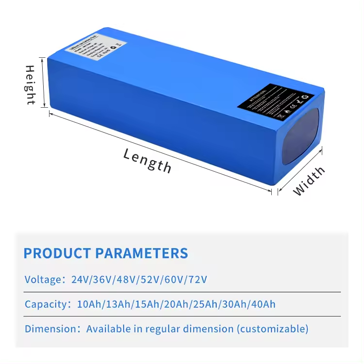 Customize Rechargeable Lithium Ion Batteries 36V 48V 60V 72V 20Ah 30Ah 45Ah 50Ah 60Ah For Ebike Battery