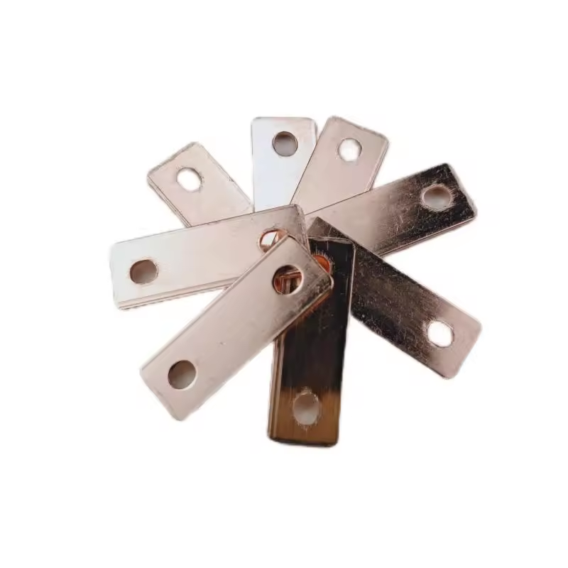 57*20*2mm red copper busbar prismatic battery connection aluminum sheet battery connector 2mm thickness aluminum busbar