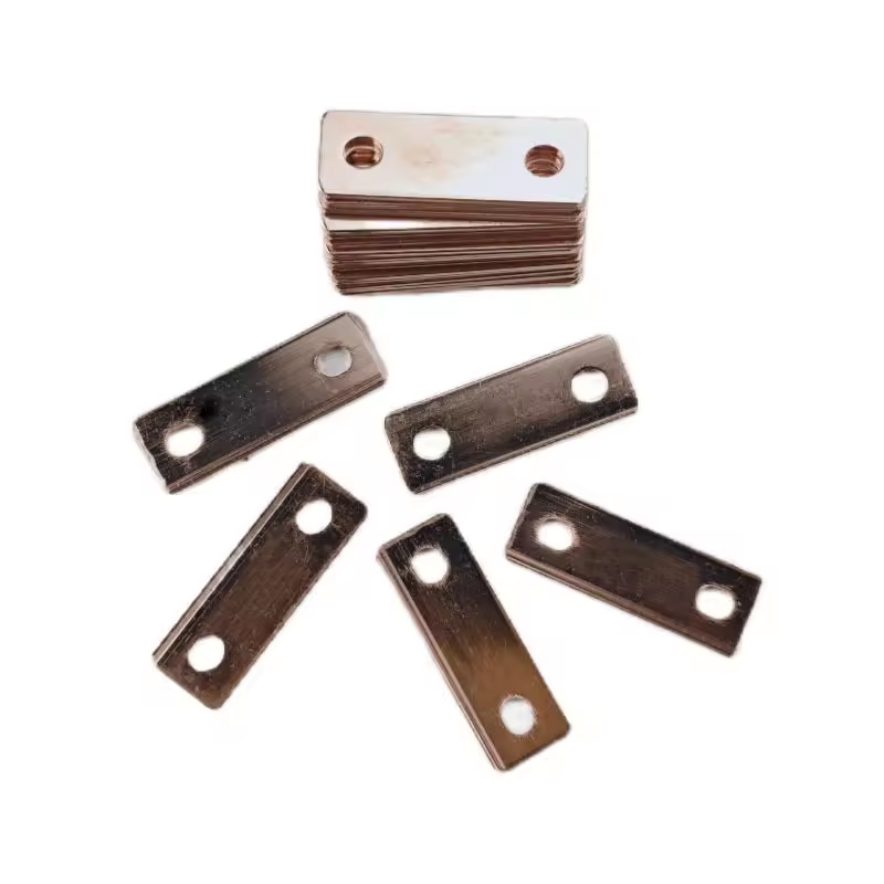 57*20*2mm red copper busbar prismatic battery connection aluminum sheet battery connector 2mm thickness aluminum busbar