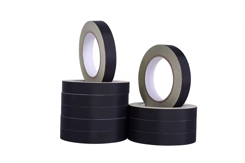 DPP Black 10MM 20MM 50MM 65MM 70MM 100MM width 30M length Acetate Cloth Adhesive Tape High Temperature Resistant Tape