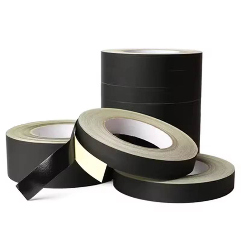 DPP Black 10MM 20MM 50MM 65MM 70MM 100MM width 30M length Acetate Cloth Adhesive Tape High Temperature Resistant Tape