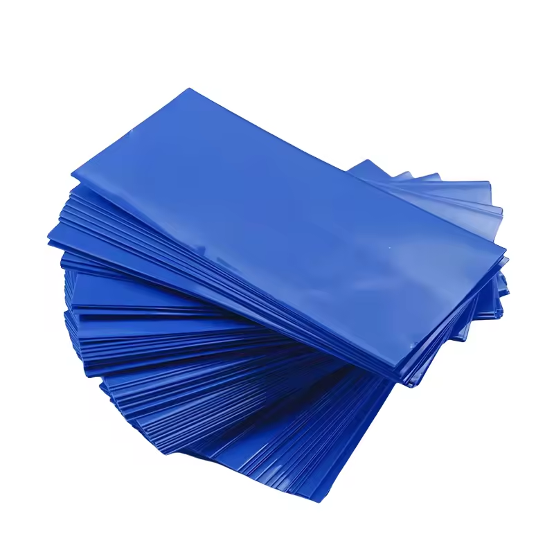 factory outlet 30mm~400mm blue color PVC heat shrink tube for 18650 21700 32650 battery PVC heat shrink wrap sleeve 65mm 100mm