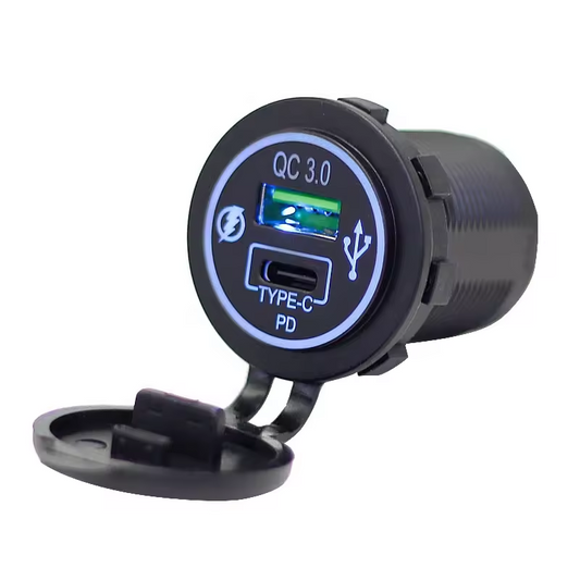 Wholesale 12V 24V Universal Dual Port Bus Car Socket QC3.0 USB Type C 20W PD USB Car Charger