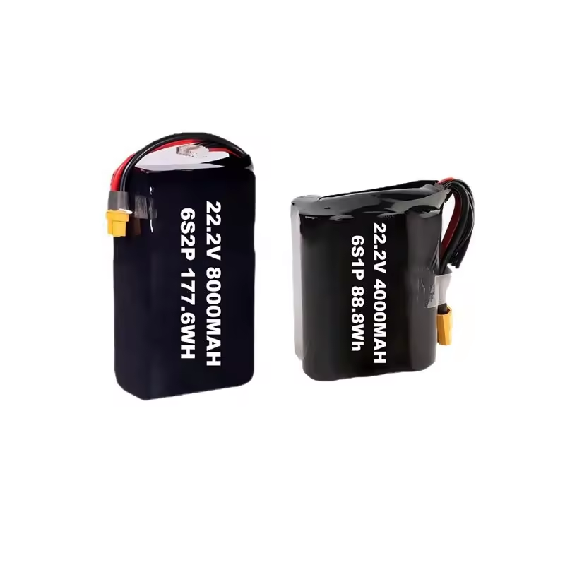 UAV Drone Battery Customized 22.2V 4Ah 4000mAh 6S1P 6S2P Lithium ion Drones RC Car