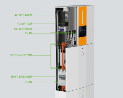 All In One 6Kw Solar Inverter With 20Kwh 10Kwh 48V Lithium Ion Battery Scalable Module Solar System