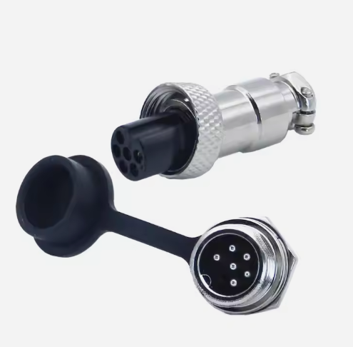 GX12 GX Series Aviation Circular Connector 2-Pin Male & Female Nut-Type Panel Socket with Wire Plug