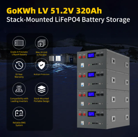 48V 320Ah LiFePO4 Battery 300Ah 280Ah 51.2V Mount Server Rack Lithium iron Phosphate Household Energy Storage System