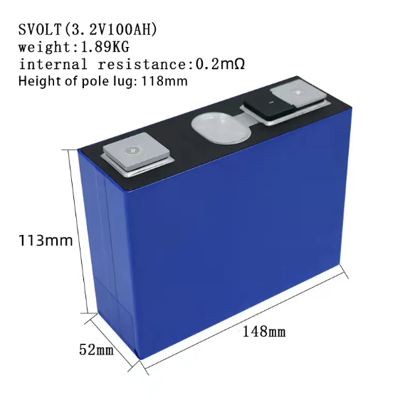 Prismatic lfp Long-range 3.2v 100ah solar energy storage motorcycle battery cell lifepo4 lithium ion batteries