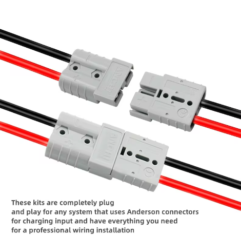 10AWG Solar Panel Connector Cable, Compatible with Solar Connecter Wire connector 50A 600V battery connector