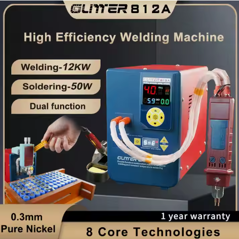 Small Welding GLITTER 812A Spot Welding Machine Energy Storage For 18650 Lithium ion Battery