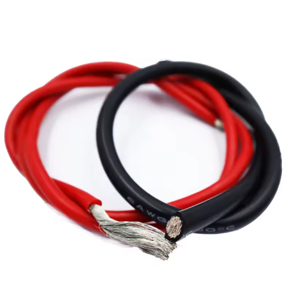 silicone coated red copper wire 22awg different sizes