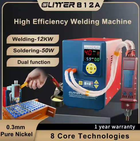 Small Welding GLITTER 812A Spot Welding Machine Energy Storage For 18650 Lithium ion Battery