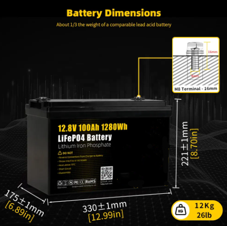 Solar Battery Pack Lithium Lifepo4 Akku Good Price for RV Boat Home 12V 50ah 100ah 200ah 280ah 300ah IP65 All-in-one