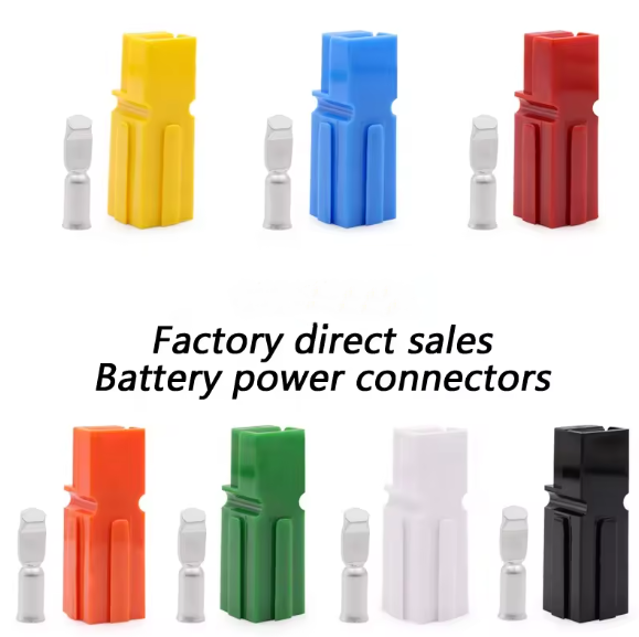 1 Pin 600V 75Amp Electric Forklift Charging Battery Plug Single Power Pole 8AWG 75A Battery Connector