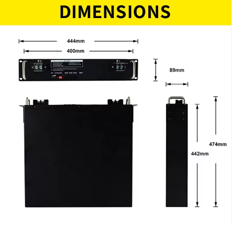 Deep Cycle Lifepo4 50Ah 100Ah 200Ah 48V Server Rack Battery for Energy Storage System